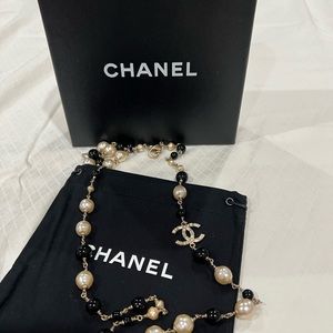 Authentic Chanel black and white necklace.